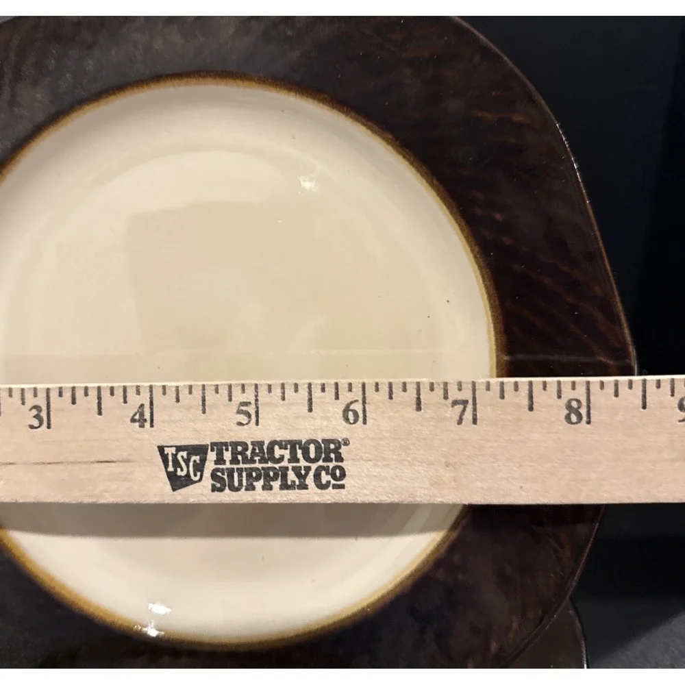 Pier 1 Imports Metallic Bronze Stoneware Salad Plates‎ Plate 8.5 Inch Set Of 4